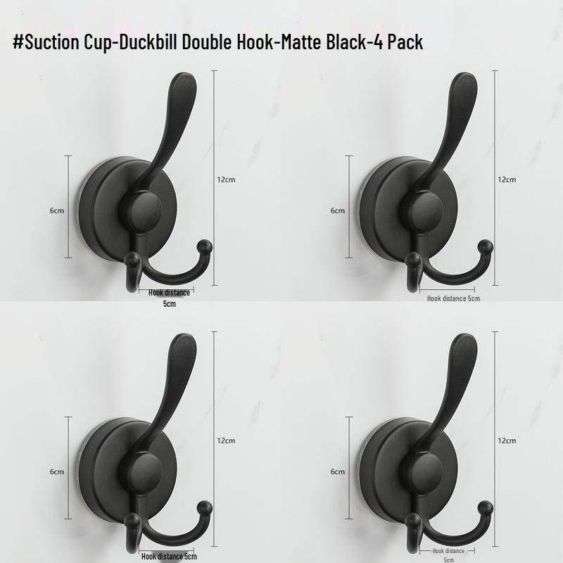 Stainless Steel Traceless Vacuum Suction Cup Hook for Kitchen and Bathroom Towels