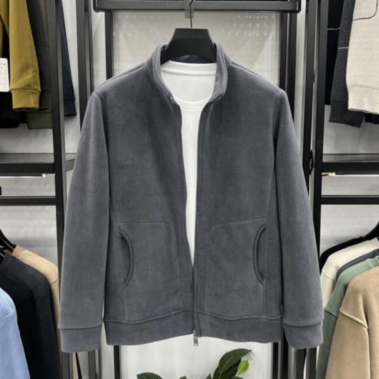 Winter Fleece Warm Coat Men's Fuzzy Sherpa Jacket Long Sleeve Full Zip Open Front Casual Outdoors Sports Daily Wear