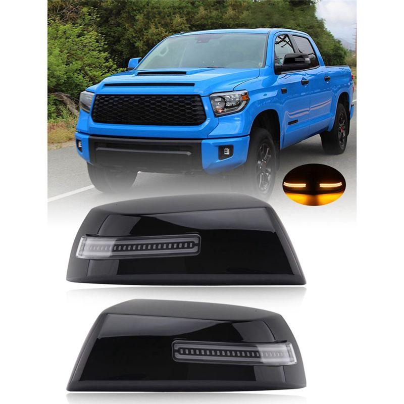 NEW-Rear View Mirror Cover Dynamic Flowing Lights Mirror Covers For Toyota 2007-2020