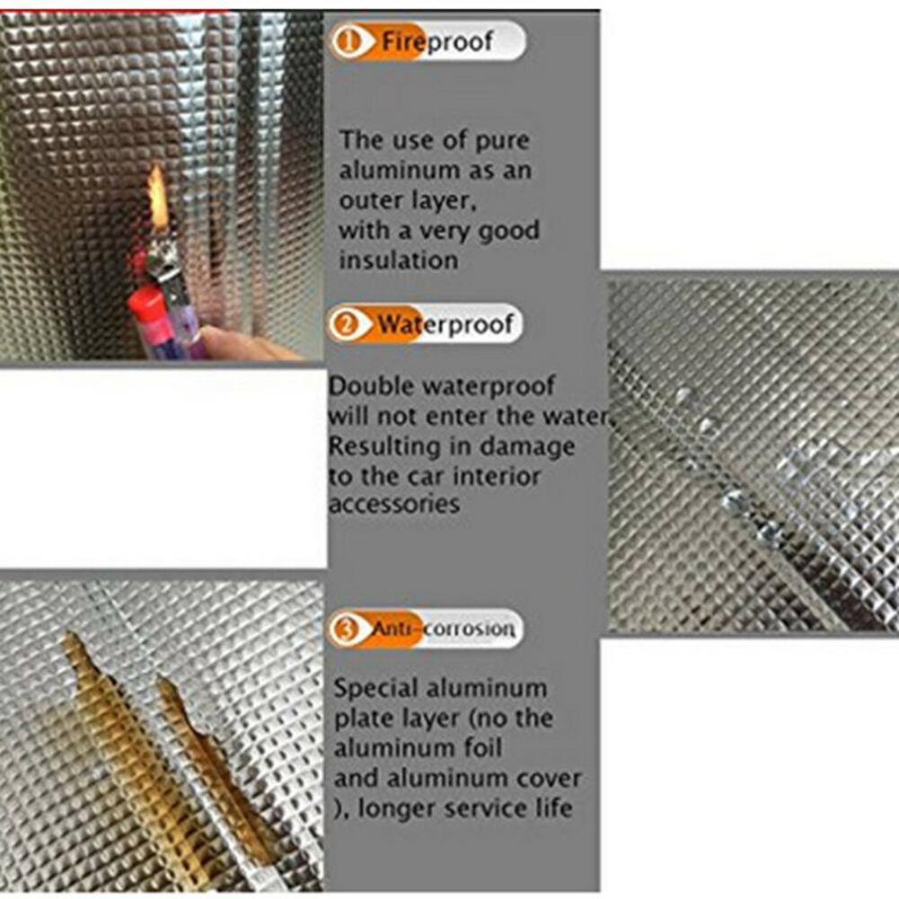 Double sided Soundproof Pad 25cm*50cm Accessory Deadening Mat Firewall