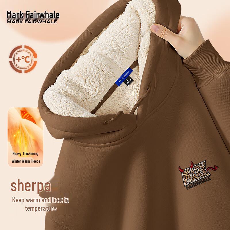 Mark Fairwhale Men s Heavyweight Fleece Lined Hooded Sweatshirt L