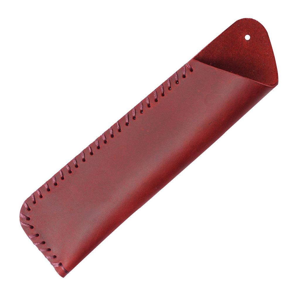 Cowhide Fountain Pen Sleeve - Personalized Retro Handmade Protective Cover with Large Capacity