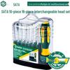 Sata Interchangeable Head Screwdriver Set, Alloy Steel, 10 or 16 Pieces