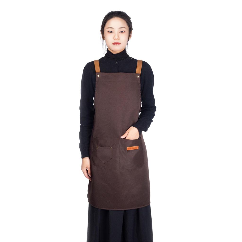 Waterproof & Oilproof Stain-Resistant Apron with Large Pocket for Bakery, Restaurant, and Catering
