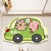Line Puppy Diatom Mud Floor Mat Bathroom Water Absorption Quick-drying Foot Mat Bathroom Dirt-resistant and Easy To Handle Anti-slip Floor Mat