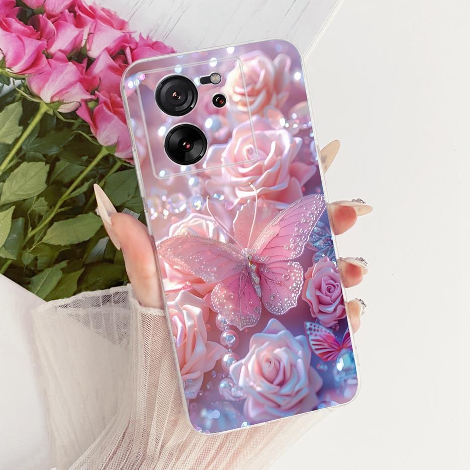 For Xiaomi Mi 13T Pro 5G Case Luxury Butterfly Tree Painted Cover Soft Silicone Phone Case For Xiaomi 13T Pro Mi13T Pro 5G Shell