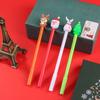 4/ 20 PCS Cartoon Christmas Theme Water Based Pen 0.5mm Black Funny Novelty Santa Claus Design Good Quality Student Essential Back To School
