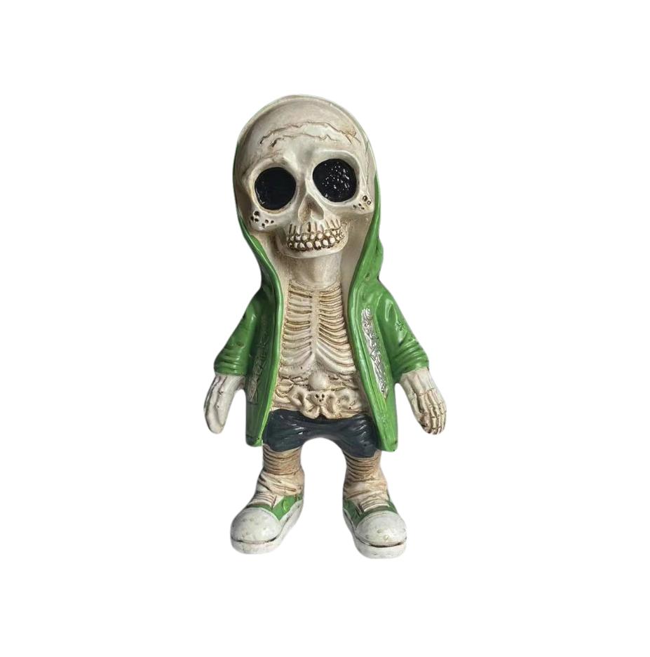 

1 Piece Halloween Trendy Skeleton Statue Ornament, Multi-Color Trendy Design, Desktop Window Holiday Decoration, Unique Trendy Display Item
