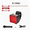 LED Mountain Bike Headlight & Taillight Set for Night Riding - Outdoor Cycling Safety Lights