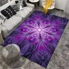 "Purple Mandala Floral Carpet with Abstract Ornamental Pattern Design" Suitable for Use As an Anti-slip for Living Room Bedroom Sofas