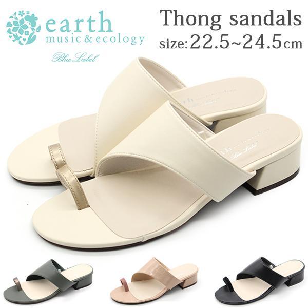 Sandals Women s Shoes Thong Sandals Black Lightweight Thumb Ring Earth Music Ecology Earth Music Ecology Blue Label EM-131