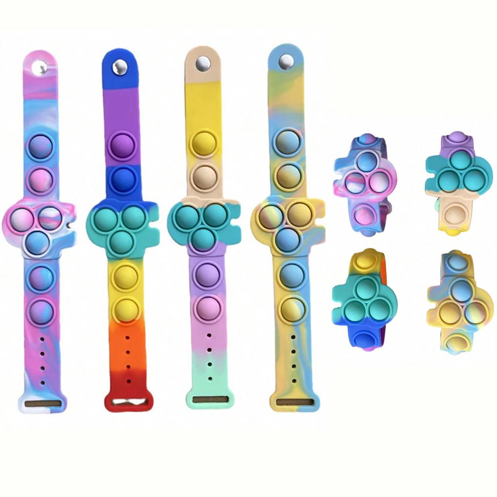 1/5PC- Pop Bubble Bracelets Kids Fidget Sensory Toy Gift Children Birthday Party Favors Goodie Bag Pinata Filler Stress Relief