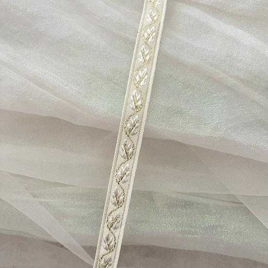 1.3cm Ethnic Floral Jacquard Ribbon for Hat/Clothing Decor, Home Textile Embroidery, DIY Accessories