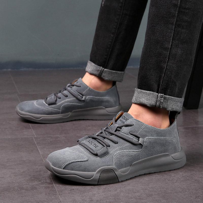 Spring and summer men's shoes leather breathable sports casual shoes soft sole British leather shoes men's outdoor tooling shoes comfortable