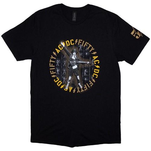 AC/DC Unisex Adult Fifty Angus Repeat T-Shirt L noir