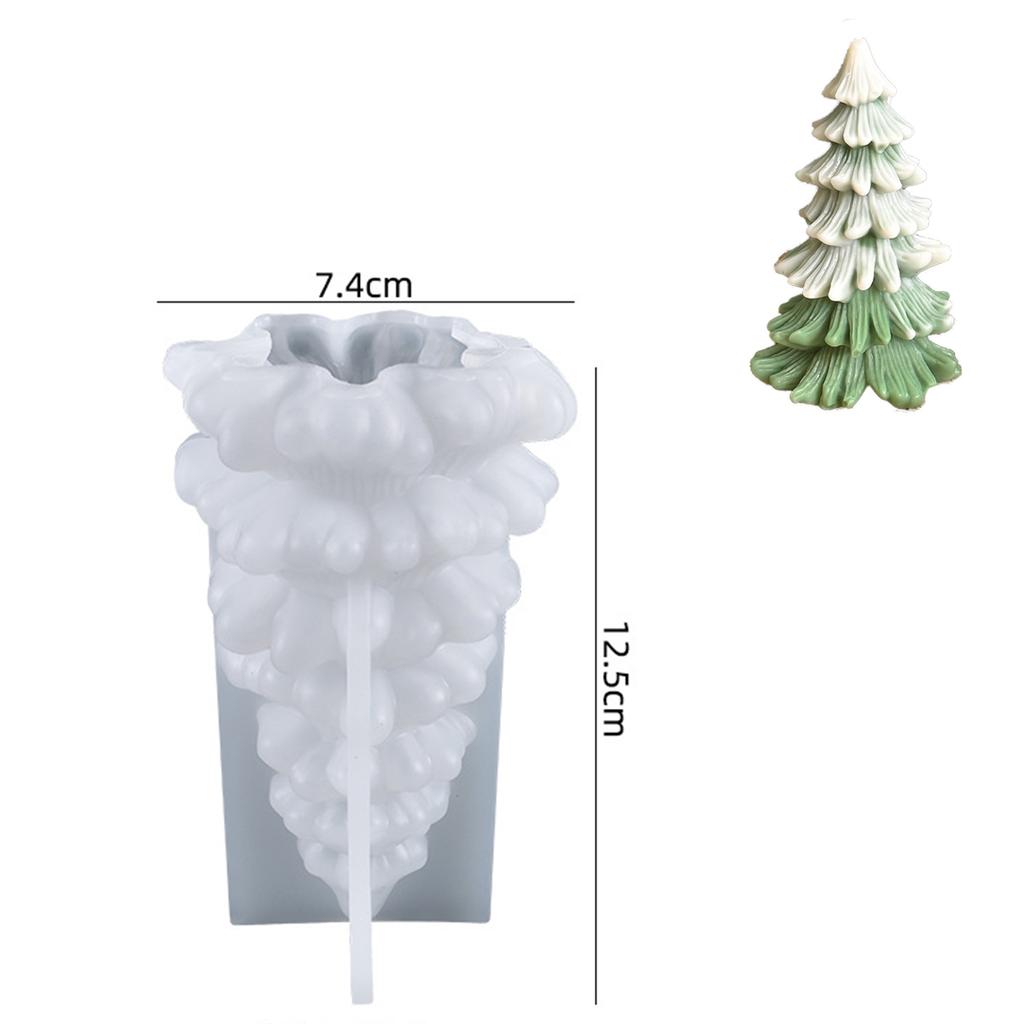 3D Christmas Tree Silicone Mold DIY Handmade Christmas Ornament Aromath Soap Epoxy Resin Plaster Craft Molds Home Festival Decor