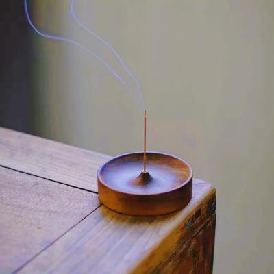 Solidne Drewno Patyczek Zapachowy Ręcznie Robiony Ceremonia Herbaty Okrągły Podstawka na Kadzidła Podkładka na Agarowe Kadzidła