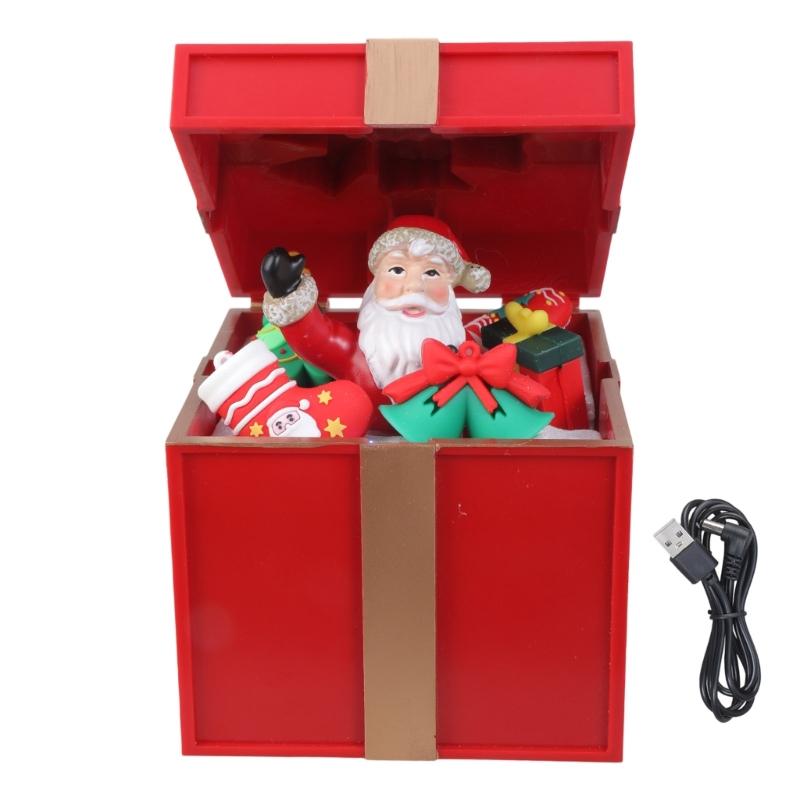 Holiday Music Boxes With Builts In Christmas Songs LED Illuminateds Decoration Durable PC Materials USB Operated For Family Gatherings