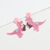 Cute Dinosaur Rabbit Acrylic Earrings Women Statement Glitter Rainbow Easter Egg Mouse Animal Drop Earring Fashion Jewelry Gifts