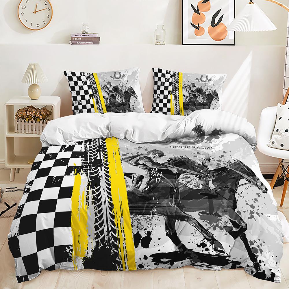 

Quilt Cover Basketball Sports Bed Cover Digital Printing Bedding Three-Piece Set 135 * 200 (two-piece set) 90g