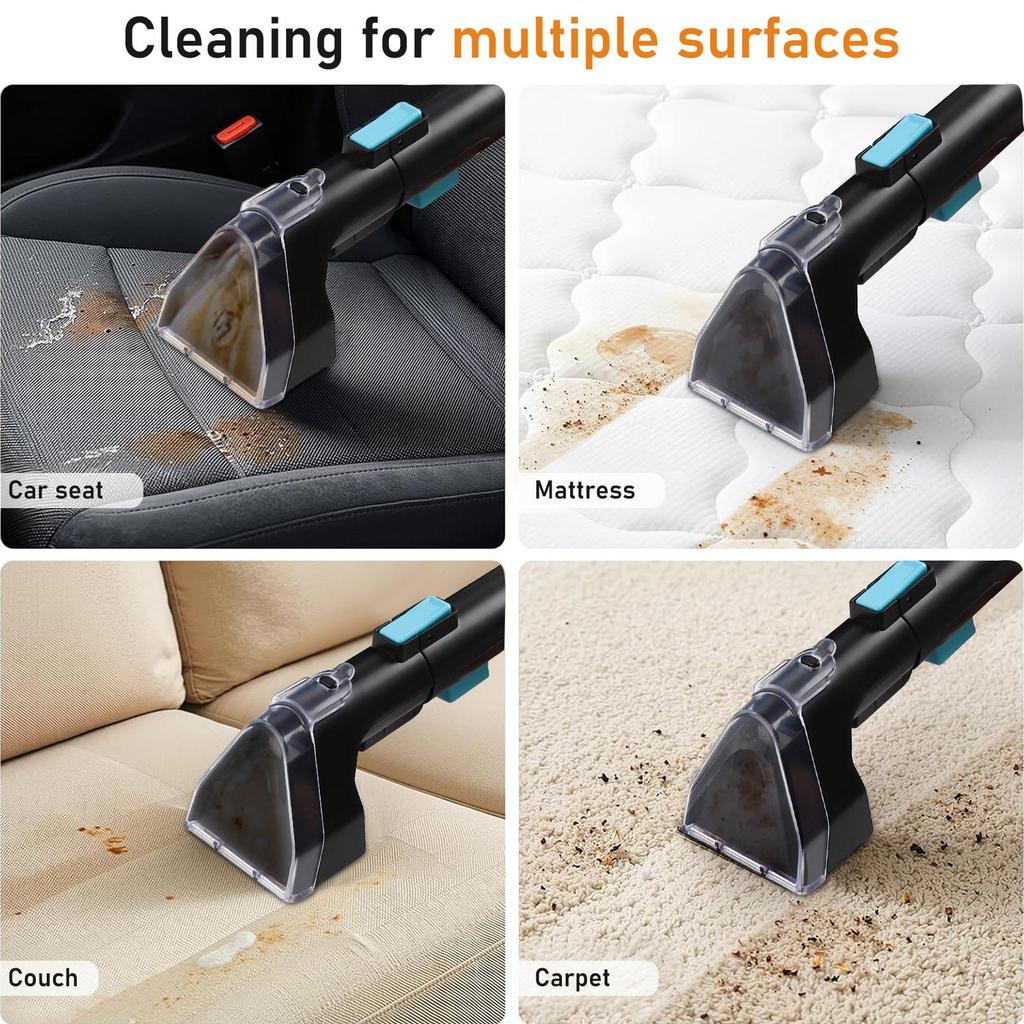 YADIMI Portable Carpet&Upholstery Spot Cleaner Machine with Self-Cleaning, 18Kpa Suction with 530W Motor, 1.75L Freshwater & 1L Dirty Water Tank
