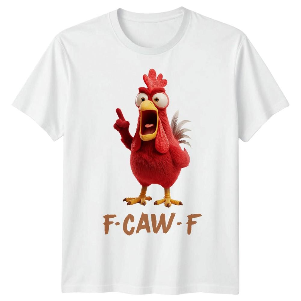 F-CAW-F Sarcastic Chicken Meme Tee Funny Gothic Halloween T-Shirt Adults#6