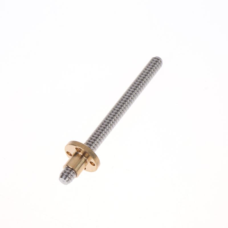 T8 Lead Screw with Brass Nut OD 8mm Lead 2mm Long Service Life 3D Printer Component for CNC Router Equipment