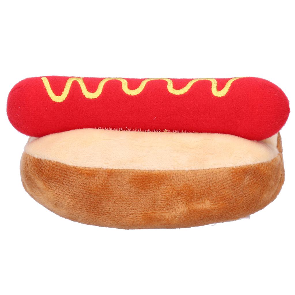 Soft Plush Dog Toy Hot Dog Shape Detachable Sound Exquisite Doll Toys for Cats Dogs