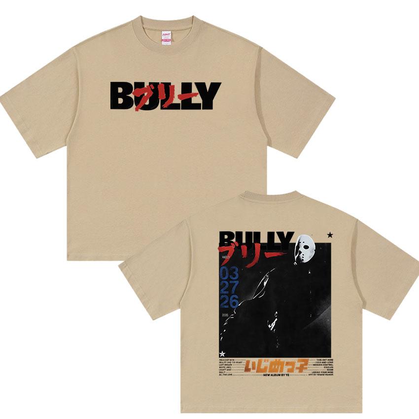 Rapper Kanye West Bully Album Graphic TShirt UNISEXs Hip Hop Loose Clothing Oversized YK Top Retro High Quality Cotton Tees
