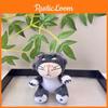 Cartoon Lucifer Cuddly Cat Plush Keychain Fun Gray Pink Brown Bag Charm Pendant