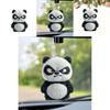 Panda Car Interior Decor Acrylic Car Mirror Ornament For Automotive Decoration And Gift