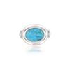 Mohave Turquoise Ring: Sterling Silver Blue Gemstone Statement Ring