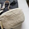 Plush Waist Bag New Lamb Fleece Chest Bag Autumn Winter Cute Women's Crossbody Bag Fashionable Small Shoulder Bags Wholesale