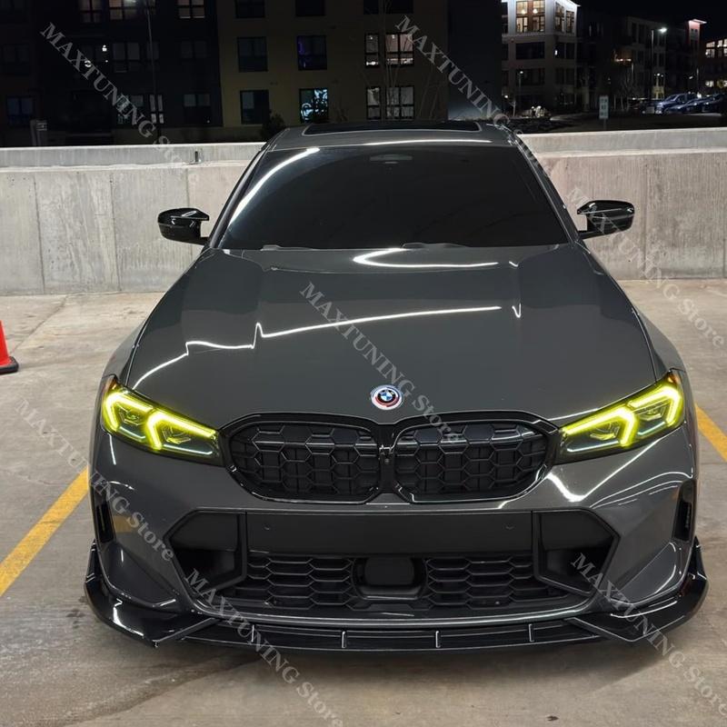 Front Bumper Splitter Lip Spoiler Diffuser Guard Body Kit Cover For BMW 3 Series G20 G21 318i 320i 320e 330i M340i LCI 2022-2025