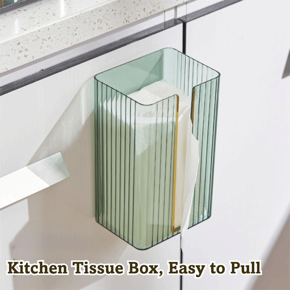 Light Luxury Napkin Holder Wall-Mounted Facial Paper Organiser Tissue Box  for Kitchen Bathroom