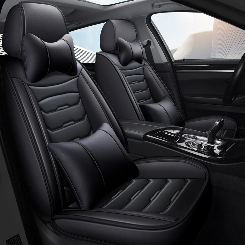 5-Seat Car Seat Covers, SUV PU Leather Full Coverage All-Season Seat Cushions for Sedan, Summer Car Seat Pads