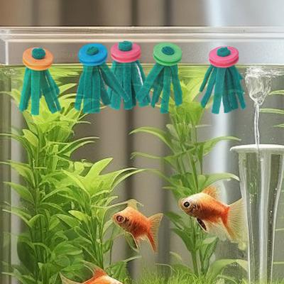 Laichmopps für Fische Aquarienfischsichere Laichmopps Eierlege-Mopps mit schwimmenden Schaumstoffringen für Kampffische Guppys