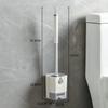 Wall-Mounted Long-Handled Toilet Brush with Drain Pan for Effective Cleaning