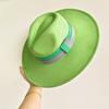 Elastisches Band Buntes Wildlederhut Herbst und Winter Damenfilzhut Breitkrempiger Hut Britischer Stil Retro Herrenhut Gorras Hombre