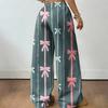 Women's Casual And Fashionable  Elastic Waist Loose Wide Leg Pants