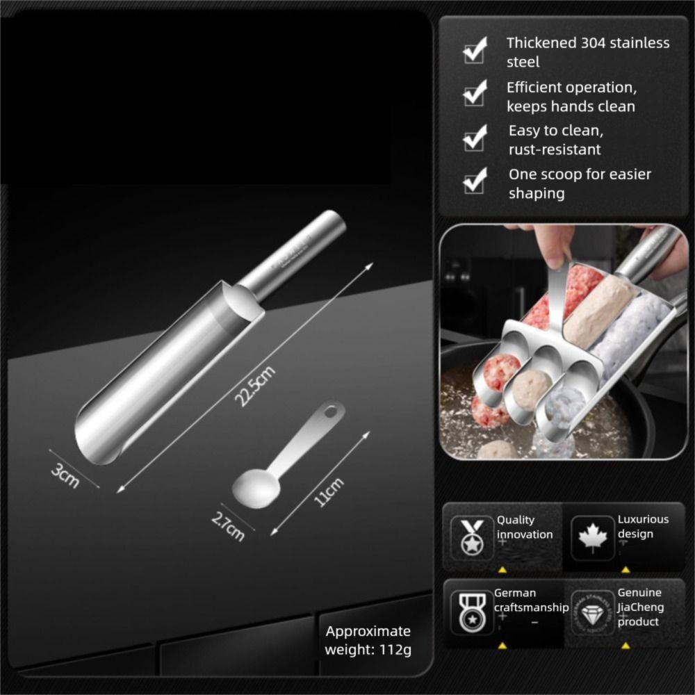 Non-Stick Meatball Maker Set Durable Antisepsis Manual Meatball Spoon Stainless Steel Meatball Mold Homemade Meatballs