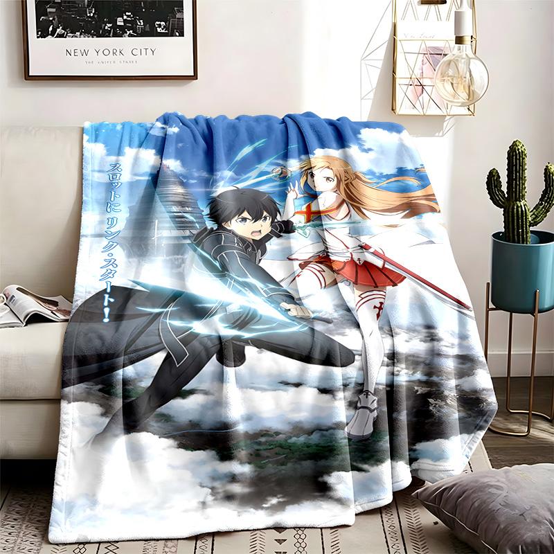 Sword Art Online Theme Blanket Suitable For The Sofa Camping And Travel Made Of Soft Flannel Material An Ideal Gift For Occasions Such As Birthday