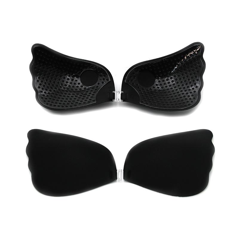 Angel's Wings Breathable Invisible Nipple Covers & Strapless Push-Up Bra for Travel or Wedding Dress