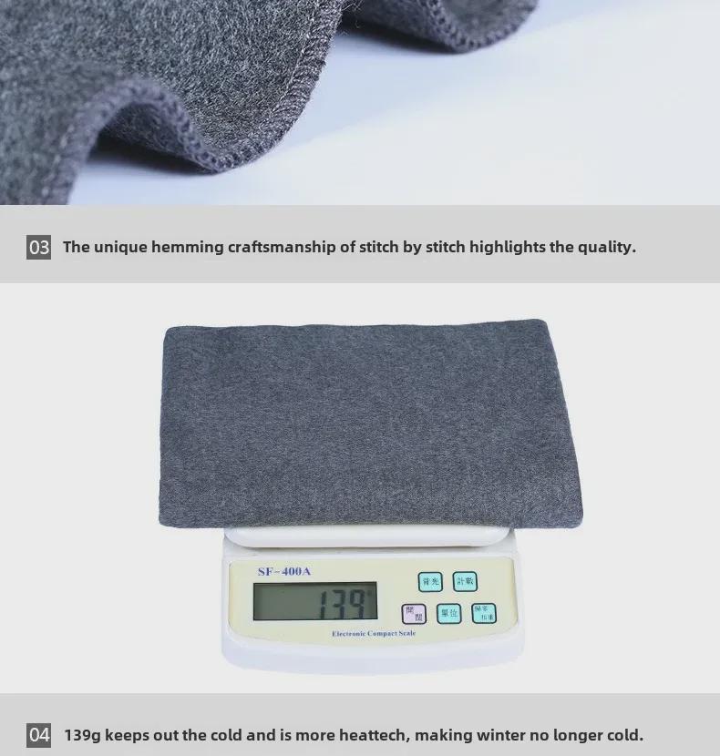 Męski Szalik Zimowy 2024 Szczotkowany Jednokolorowy - Wszechstronny Dodatek Casualowy i Biznesowy