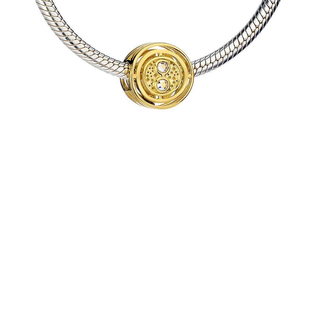 Harry Potter Sterling Silver Time Turner Spacer Bead Gold