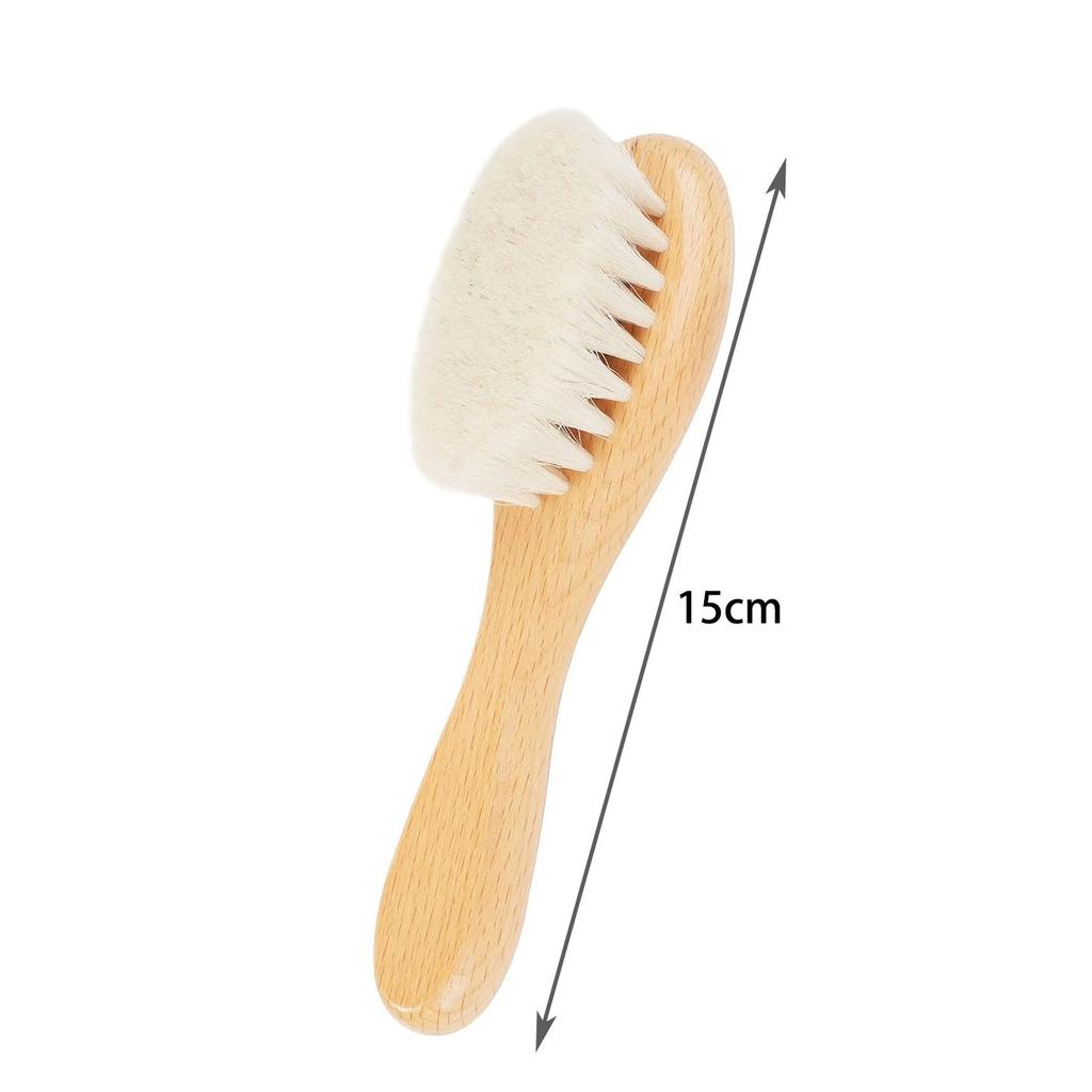 1/2Pcs Wool Comb Set for Babies, Wool Hair Comb for Washing Hair, Soft Fur Brush for Scalp Massage, Baby Fetal Hair Brush