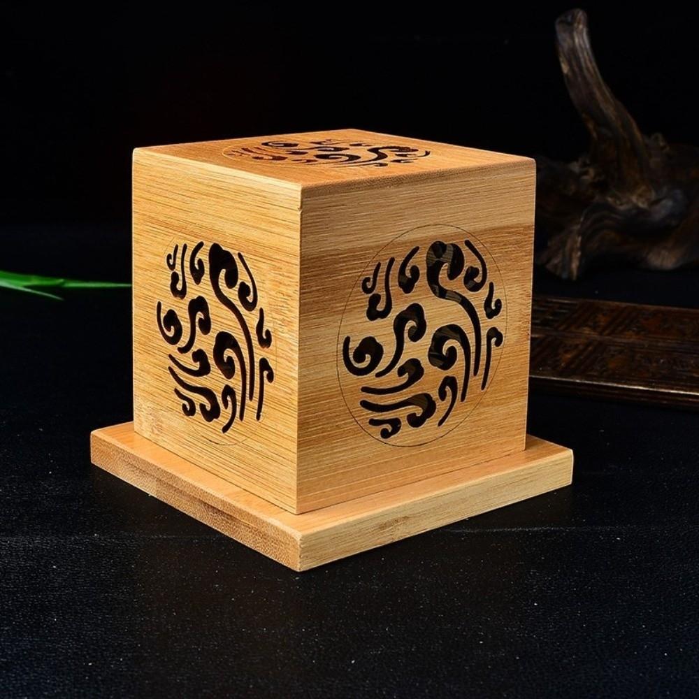 Anti-Scald Aromatherapy Box Bamboo Sage Incense Box Creative Mosquito Incense Rack  Yoga Room