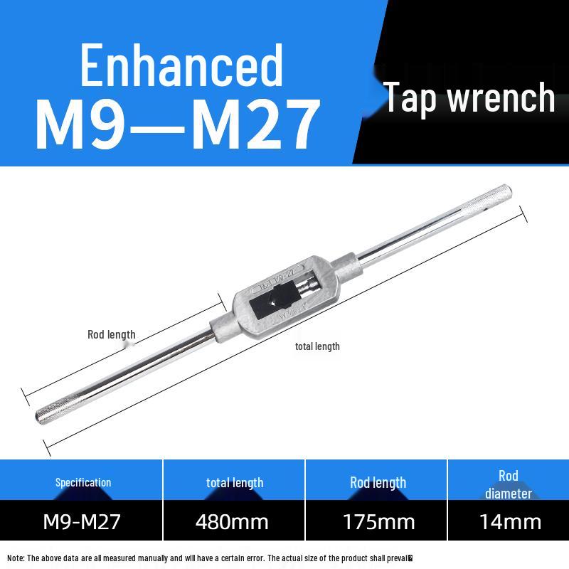 Manual Ratchet Hand Tap Wrench Set for Threading and Reaming