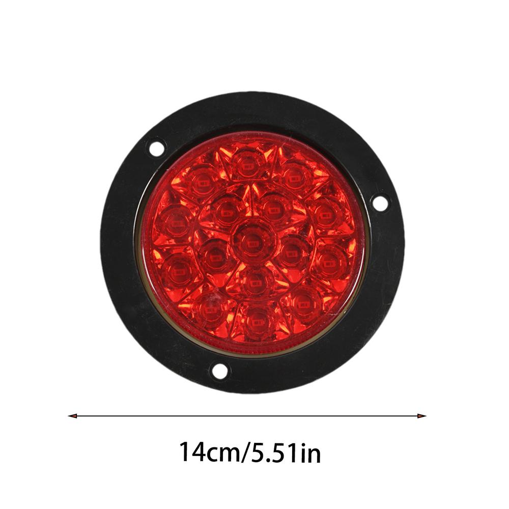 Светодиодные задние фонари для прицепа, водонепроницаемые, 4-дюймовые, круглые, красные, янтарные, светодиодные задние фонари для прицепа, 2 шт., круглые задние фонари для грузовиков красный