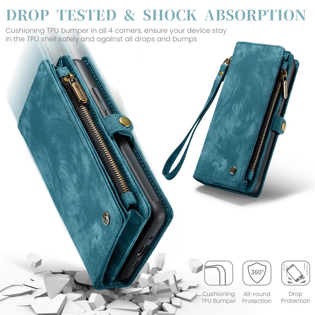 For Google Pixel 9/Pixel 9 Pro Phone Cases CASEME 008 Leather Cover with Detachable Wallet and Strap